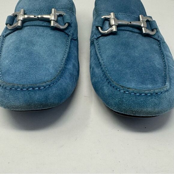 SALVATORE FERRAGAMO | Blue Suede Loafers Men’s Size 13 with Dust Bag main image 14